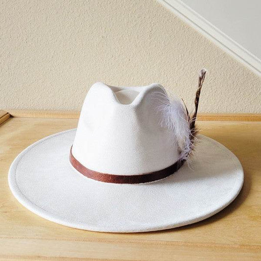 Brown Leather Hat Band w/ Feather Accents - Shop Style & More | Fresh Looks, Everyday Deals & Free Shipping