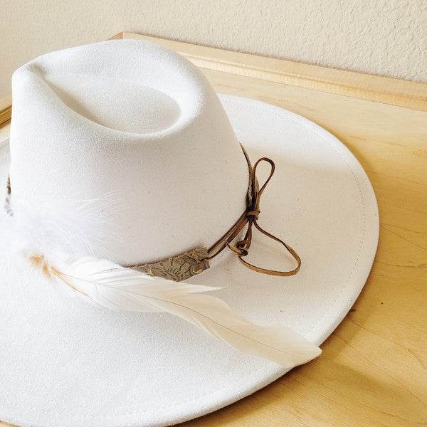 Gilded Cowboy Leather Hat Band w/ Feather accents - Shop Style & More | Fresh Looks, Everyday Deals & Free Shipping