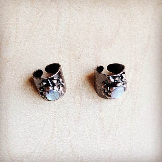 Labradorite Cuff Ring in Antique Copper - Shop Style & More | Fresh Looks, Everyday Deals & Free Shipping