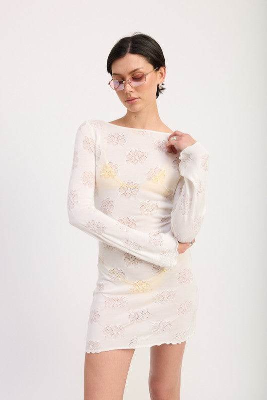 MINI OPEN BACK LONG SLEEVE DRESS - Shop Style & More | Fresh Looks, Everyday Deals & Free Shipping