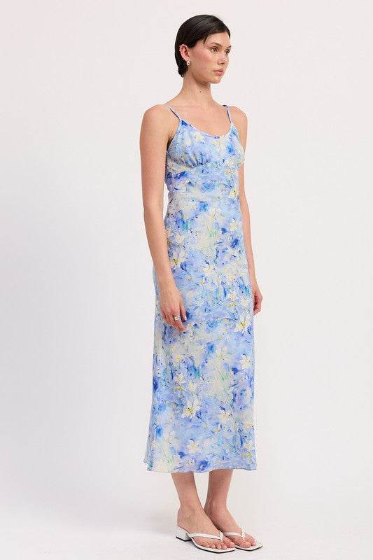 FLORAL SATIN SLIP MIDI DRESS - Shop Style & More | Fresh Looks, Everyday Deals & Free Shipping