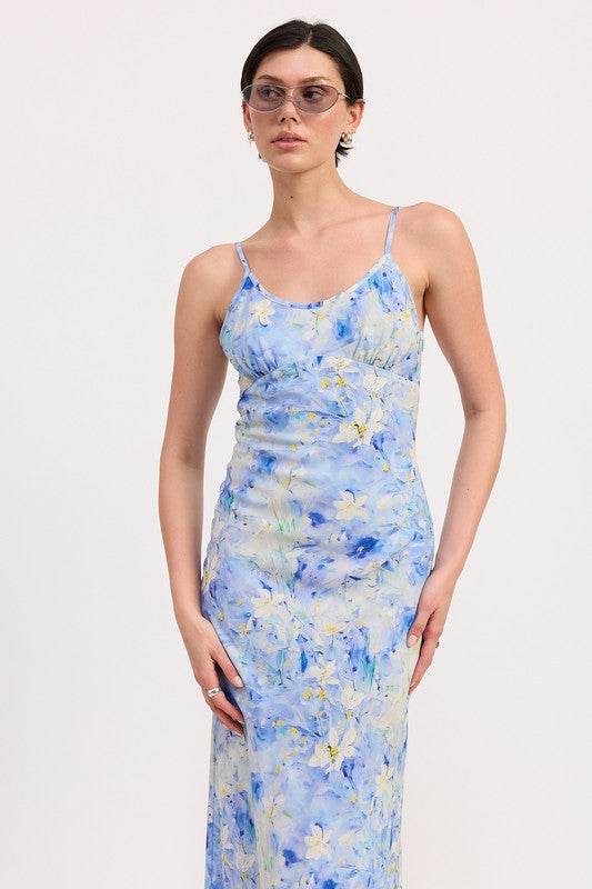 FLORAL SATIN SLIP MIDI DRESS - Shop Style & More | Fresh Looks, Everyday Deals & Free Shipping