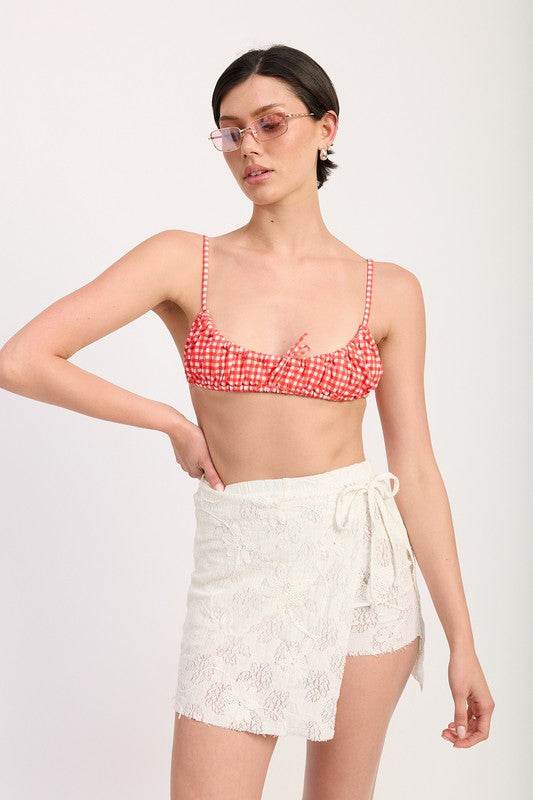 LACE WRAP SKIRT WITH DRAWSTRING - Shop Style & More | Fresh Looks, Everyday Deals & Free Shipping