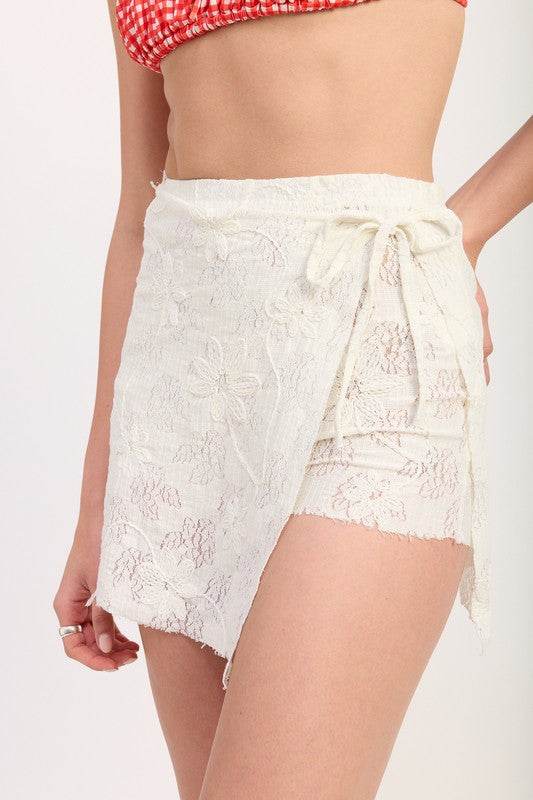 LACE WRAP SKIRT WITH DRAWSTRING - Shop Style & More | Fresh Looks, Everyday Deals & Free Shipping
