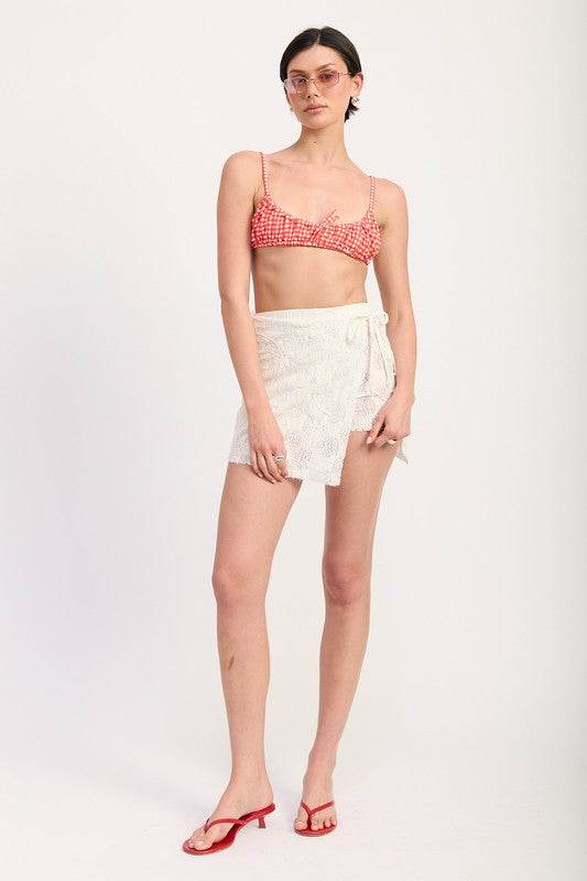 LACE WRAP SKIRT WITH DRAWSTRING - Shop Style & More | Fresh Looks, Everyday Deals & Free Shipping