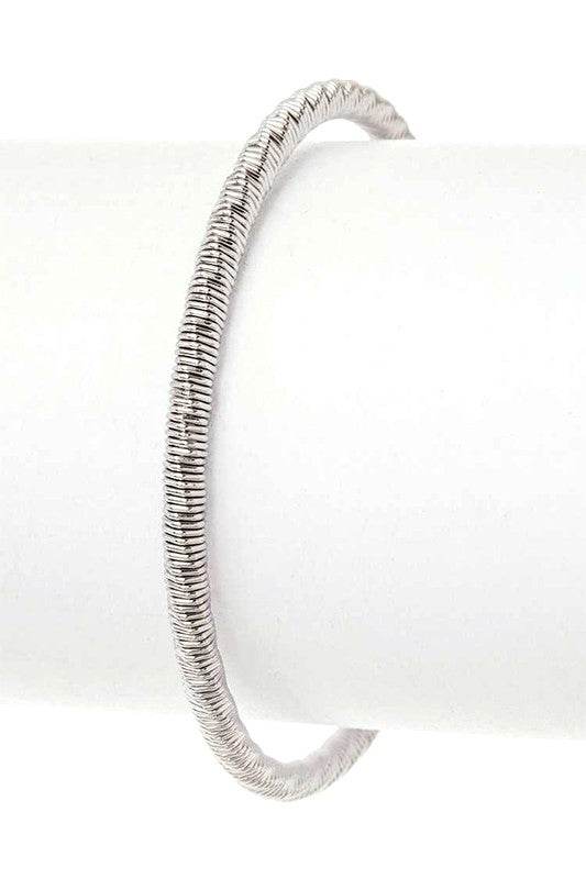 Textured Stainless Steel Adjustable Cuff Bangle - Shop Style & More | Fresh Looks, Everyday Deals & Free Shipping