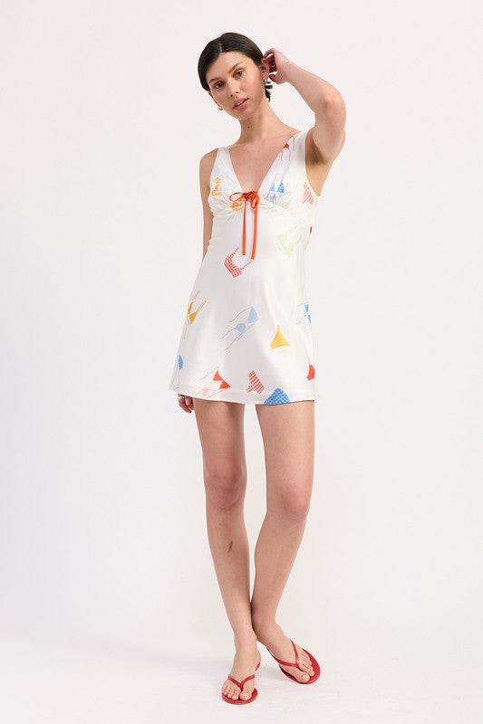 BIKINI PRINT SATIN MINI DRESS - Shop Style & More | Fresh Looks, Everyday Deals & Free Shipping
