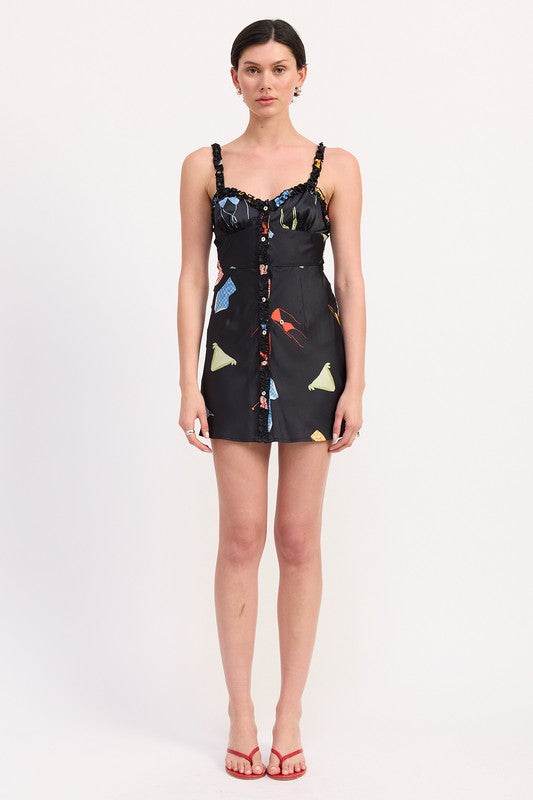 SATIN BUTTON UP BIAS CUT MINI DRESS - Shop Style & More | Fresh Looks, Everyday Deals & Free Shipping