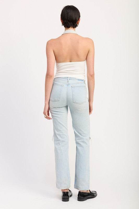 CONTRASTED HALTER NECK TOP - Shop Style & More | Fresh Looks, Everyday Deals & Free Shipping
