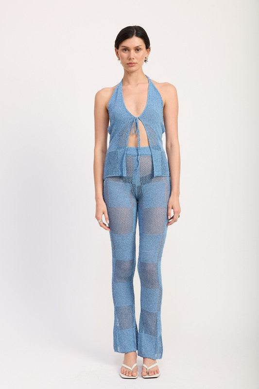 CROCHET HALTER TIE FRONT TOP - Shop Style & More | Fresh Looks, Everyday Deals & Free Shipping
