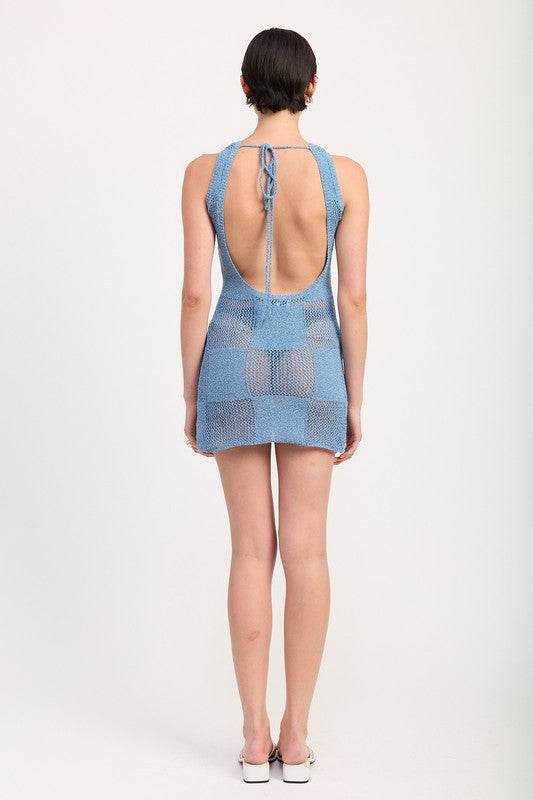 SLEEVELESS MINI KNIT DRESS WITH OPEN BACK - Shop Style & More | Fresh Looks, Everyday Deals & Free Shipping