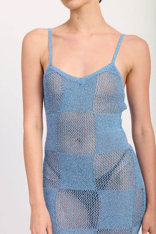 CONTRASTED MAXI SHEER DRESS - Shop Style & More | Fresh Looks, Everyday Deals & Free Shipping