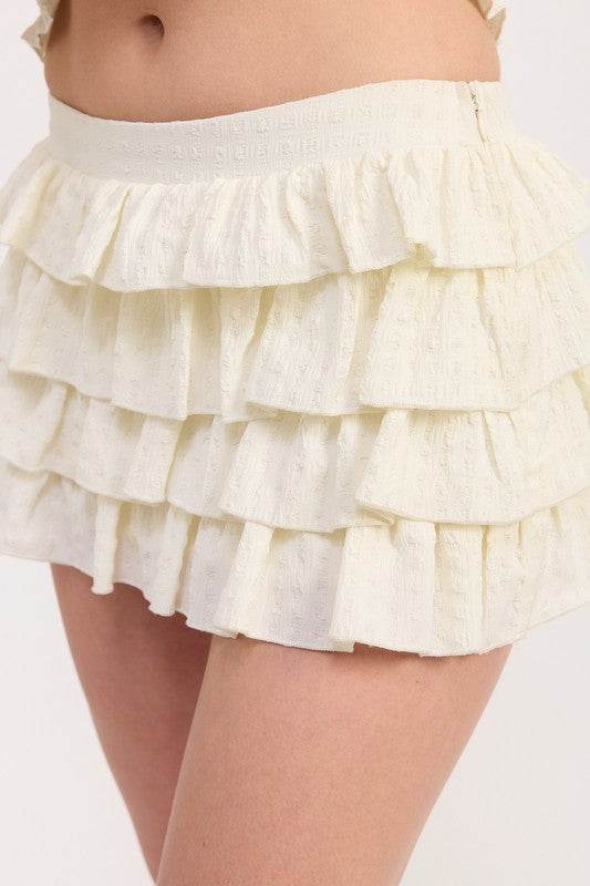TIERED RUFFLE MINI SKIRT - Shop Style & More | Fresh Looks, Everyday Deals & Free Shipping