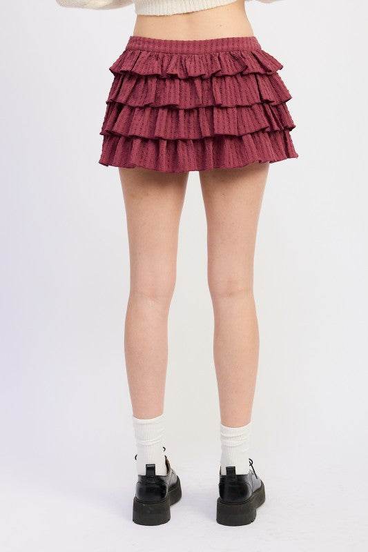 TIERED RUFFLE MINI SKIRT - Shop Style & More | Fresh Looks, Everyday Deals & Free Shipping