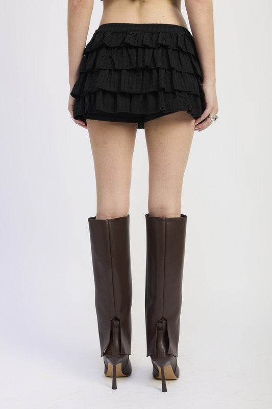 TIERED RUFFLE MINI SKIRT - Shop Style & More | Fresh Looks, Everyday Deals & Free Shipping
