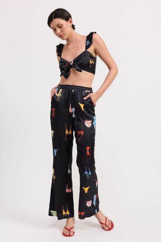 TIE FRONT BRALETTE TOP WITH PUFF SLEEVES - Shop Style & More | Fresh Looks, Everyday Deals & Free Shipping