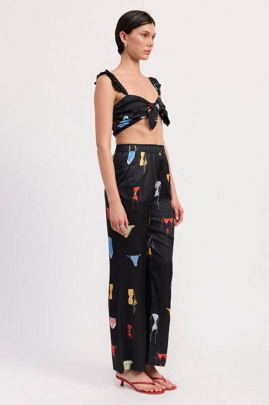 TIE FRONT BRALETTE TOP WITH PUFF SLEEVES - Shop Style & More | Fresh Looks, Everyday Deals & Free Shipping