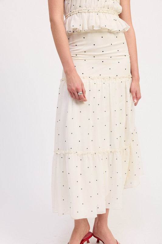TIERED RUFFLE MIDI SKIRT - Shop Style & More | Fresh Looks, Everyday Deals & Free Shipping
