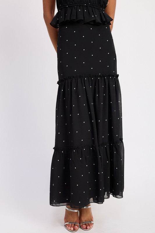 TIERED RUFFLE MIDI SKIRT - Shop Style & More | Fresh Looks, Everyday Deals & Free Shipping