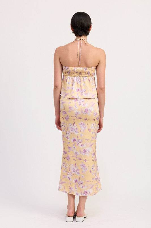 FLORAL PRINT RUCHED MIDI SKIRT - Shop Style & More | Fresh Looks, Everyday Deals & Free Shipping