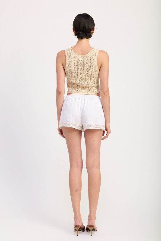 CROCHET BUTTON FRONT VEST TOP - Shop Style & More | Fresh Looks, Everyday Deals & Free Shipping