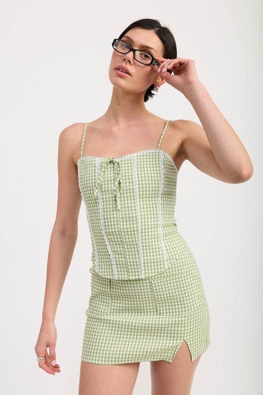 MINI GINGHAM SKIRT WITH POCKETS - Shop Style & More | Fresh Looks, Everyday Deals & Free Shipping