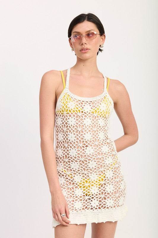 FLORAL CROCHET COVER UP DRESS - Shop Style & More | Fresh Looks, Everyday Deals & Free Shipping