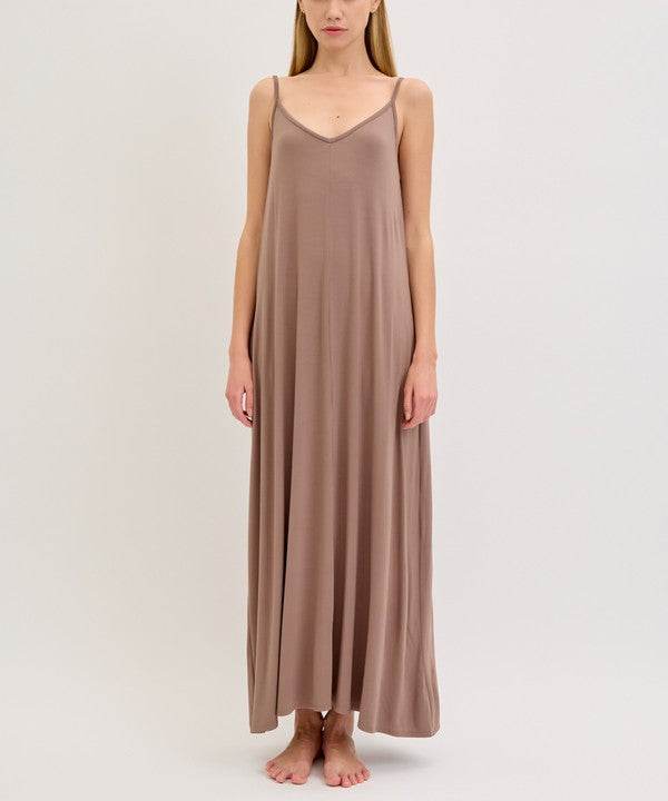 BAMBOO BRA INSERT SHOULDER STRAP MAXI DRESS - Shop Style & More | Fresh Looks, Everyday Deals & Free Shipping