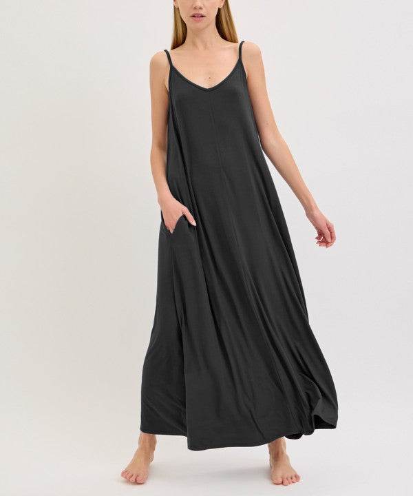 BAMBOO BRA INSERT SHOULDER STRAP MAXI DRESS - Shop Style & More | Fresh Looks, Everyday Deals & Free Shipping