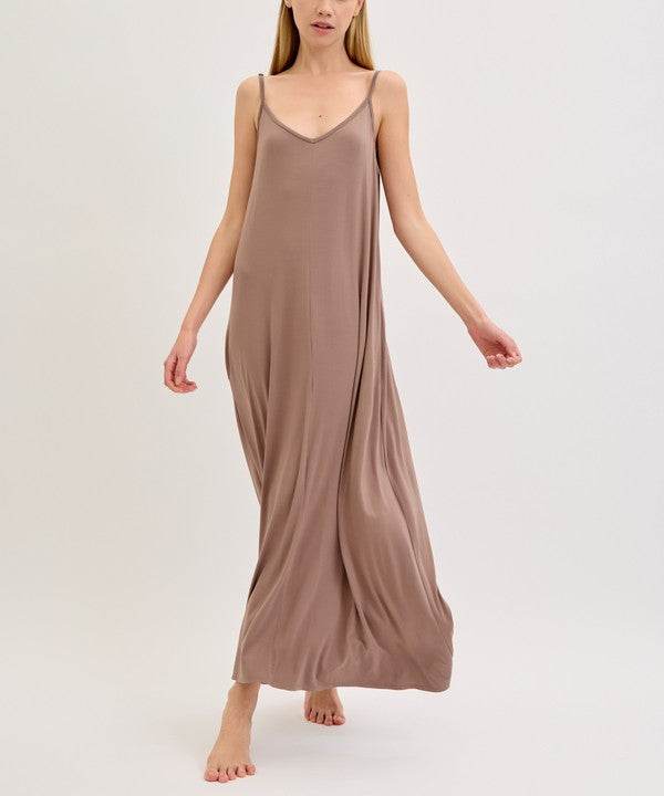 BAMBOO BRA INSERT SHOULDER STRAP MAXI DRESS - Shop Style & More | Fresh Looks, Everyday Deals & Free Shipping