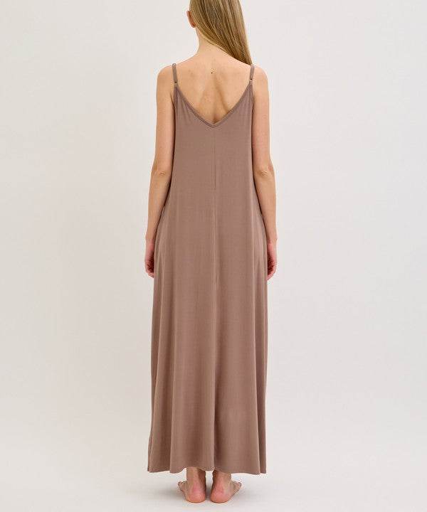 BAMBOO BRA INSERT SHOULDER STRAP MAXI DRESS - Shop Style & More | Fresh Looks, Everyday Deals & Free Shipping
