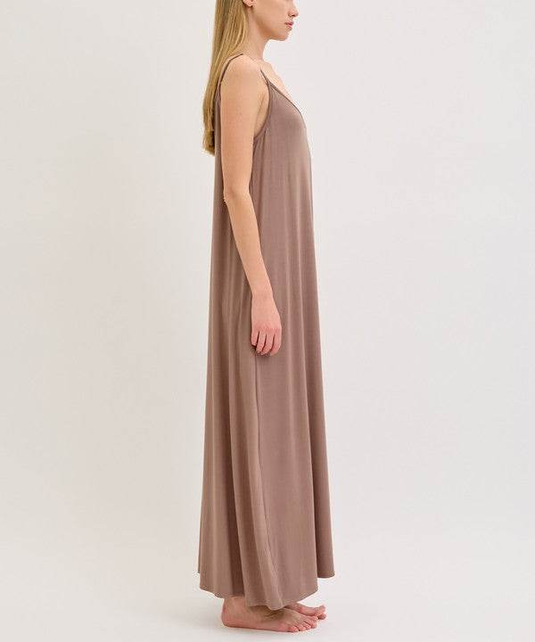 BAMBOO BRA INSERT SHOULDER STRAP MAXI DRESS - Shop Style & More | Fresh Looks, Everyday Deals & Free Shipping
