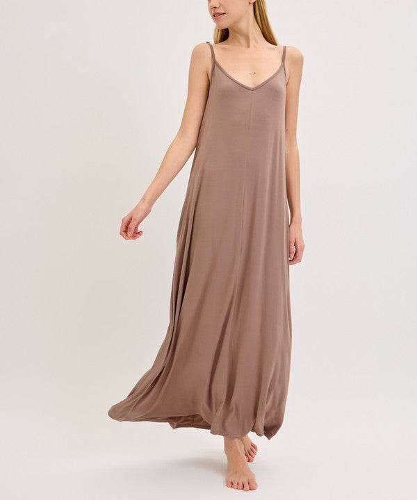 BAMBOO BRA INSERT SHOULDER STRAP MAXI DRESS - Shop Style & More | Fresh Looks, Everyday Deals & Free Shipping