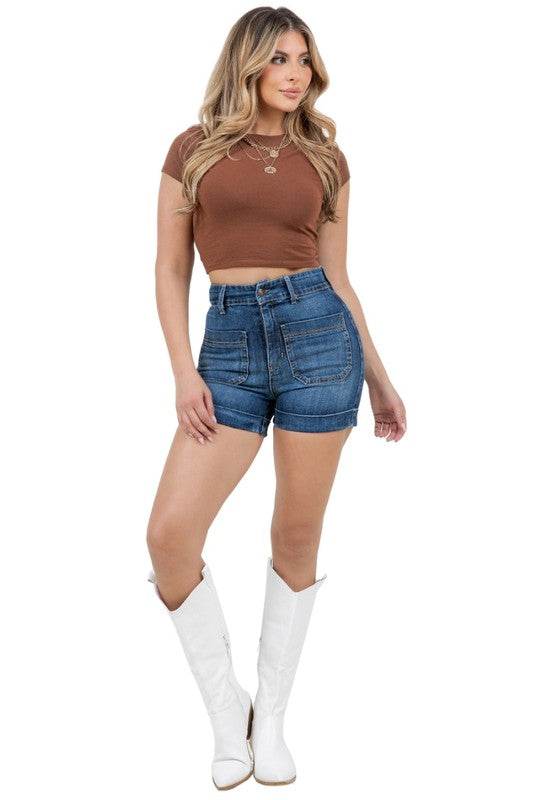 Willow Denim Short in Dark Wash - Shop Style & More | Fresh Looks, Everyday Deals & Free Shipping