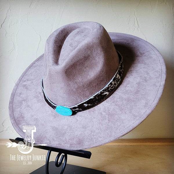 Spotted Hide w/Turq Slab Leather Band Choice Hat - Shop Style & More | Fresh Looks, Everyday Deals & Free Shipping