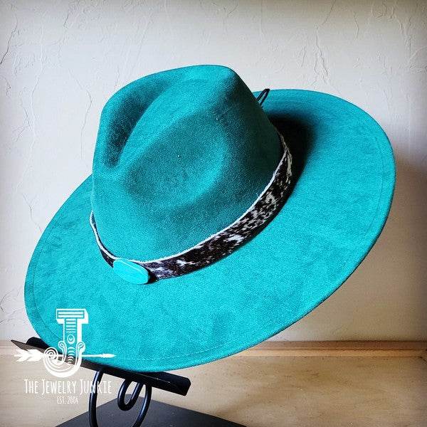 Spotted Hide w/Turq Slab Leather Band Choice Hat - Shop Style & More | Fresh Looks, Everyday Deals & Free Shipping