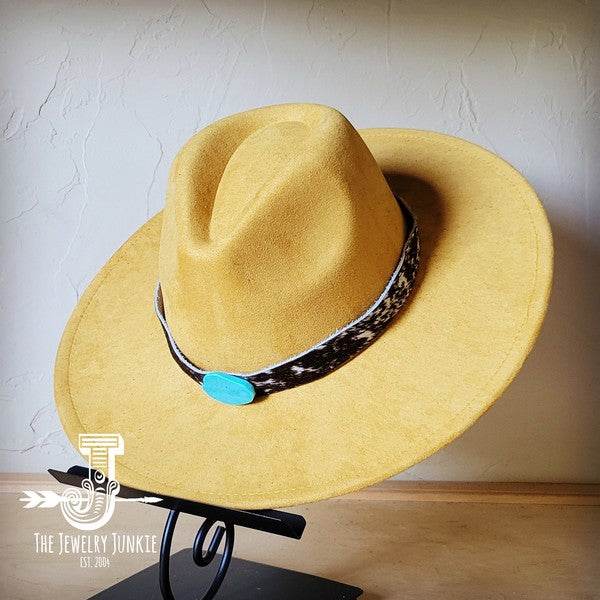 Spotted Hide w/Turq Slab Leather Band Choice Hat - Shop Style & More | Fresh Looks, Everyday Deals & Free Shipping