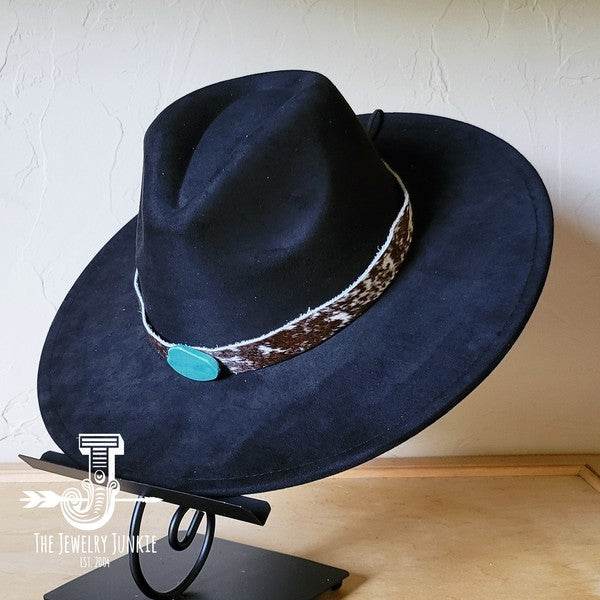 Spotted Hide w/Turq Slab Leather Band Choice Hat - Shop Style & More | Fresh Looks, Everyday Deals & Free Shipping