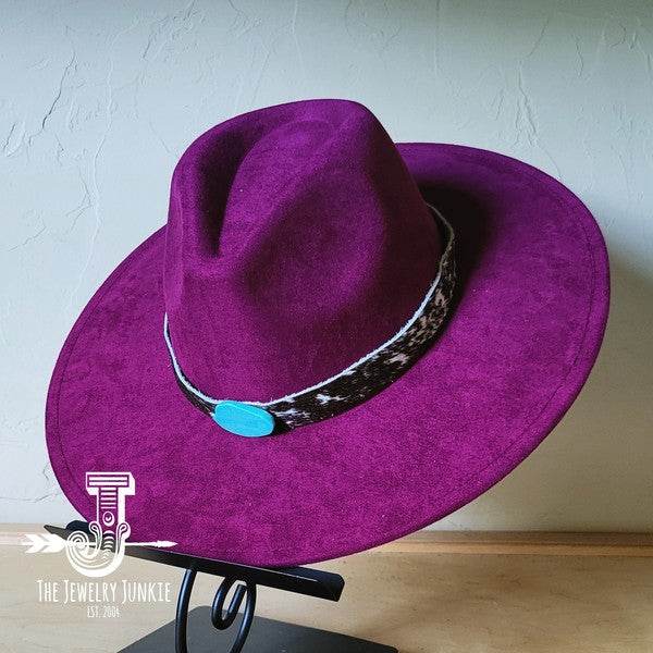 Spotted Hide w/Turq Slab Leather Band Choice Hat - Shop Style & More | Fresh Looks, Everyday Deals & Free Shipping