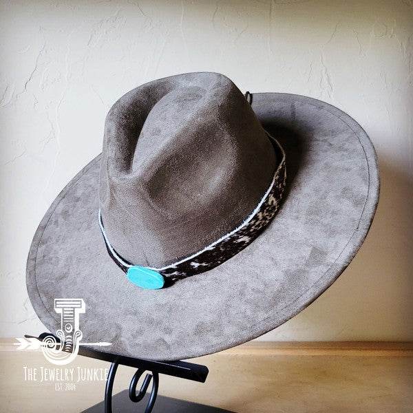 Spotted Hide w/Turq Slab Leather Band Choice Hat - Shop Style & More | Fresh Looks, Everyday Deals & Free Shipping