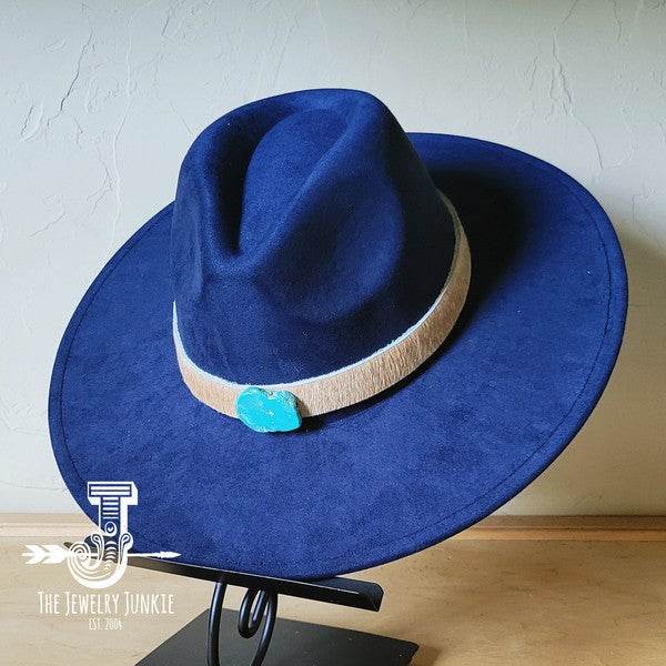 Tan Hide w/Turq Slab Leather Band Choice Hat - Shop Style & More | Fresh Looks, Everyday Deals & Free Shipping