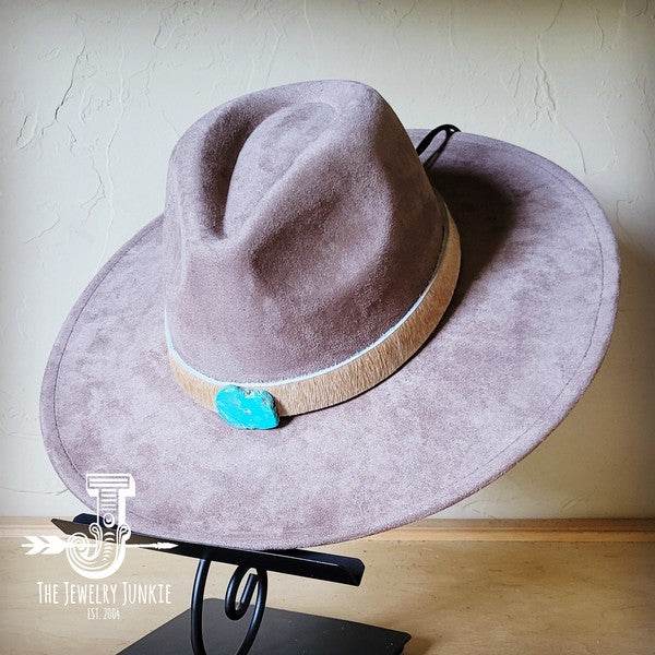 Tan Hide w/Turq Slab Leather Band Choice Hat - Shop Style & More | Fresh Looks, Everyday Deals & Free Shipping
