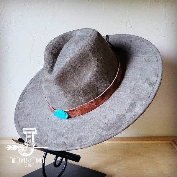 Cognac w/Turq Slab Leather Band Choice Hat - Shop Style & More | Fresh Looks, Everyday Deals & Free Shipping