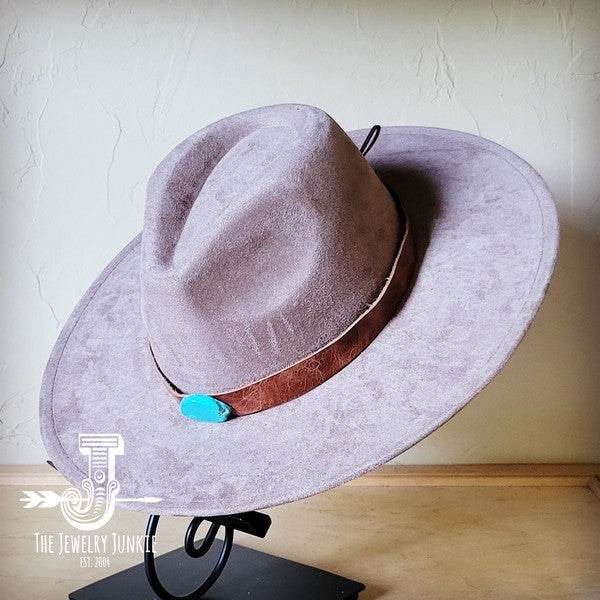 Cognac w/Turq Slab Leather Band Choice Hat - Shop Style & More | Fresh Looks, Everyday Deals & Free Shipping