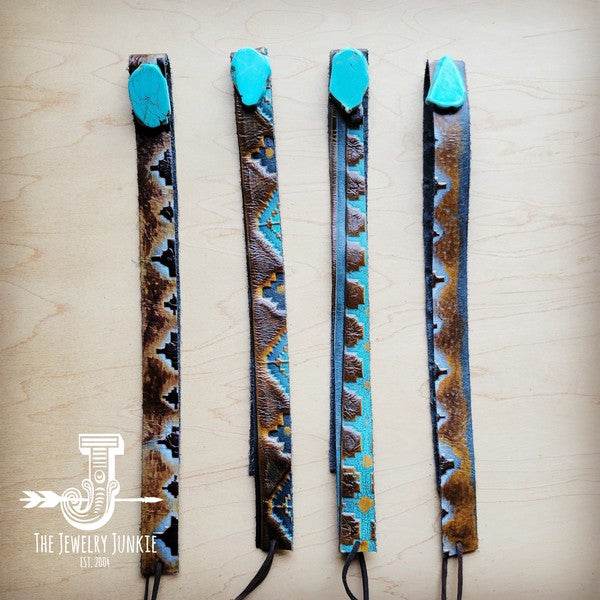 Blue Navajo Turquoise Slab Leather Band Choice Hat - Shop Style & More | Fresh Looks, Everyday Deals & Free Shipping