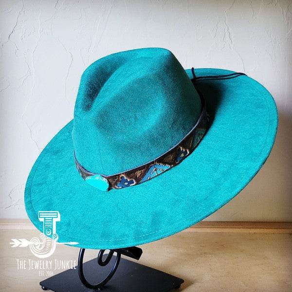 Blue Navajo Turquoise Slab Leather Band Choice Hat - Shop Style & More | Fresh Looks, Everyday Deals & Free Shipping
