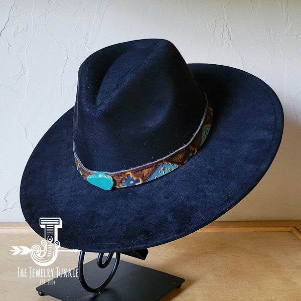 Blue Navajo Turquoise Slab Leather Band Choice Hat - Shop Style & More | Fresh Looks, Everyday Deals & Free Shipping