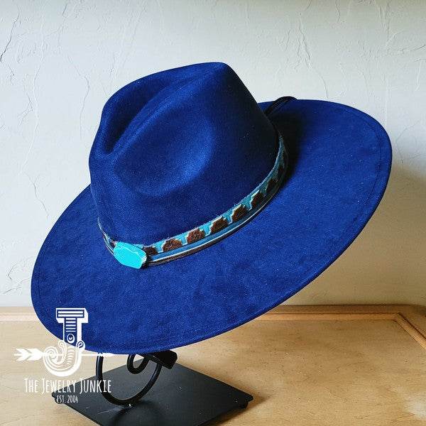 Blue Navajo Turquoise Slab Leather Band Choice Hat - Shop Style & More | Fresh Looks, Everyday Deals & Free Shipping
