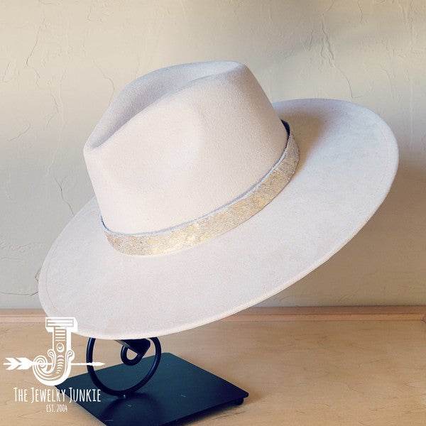 Cream Metallic Western Leather Band Choice Hat - Shop Style & More | Fresh Looks, Everyday Deals & Free Shipping