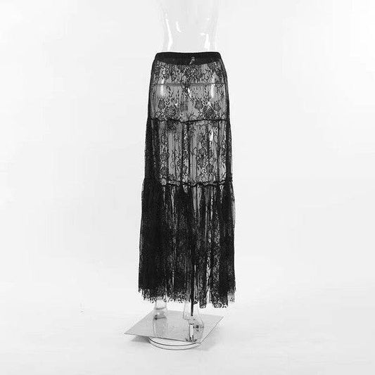 Floral lace ruffled maxi skirt - Shop Style & More | Fresh Looks, Everyday Deals & Free Shipping
